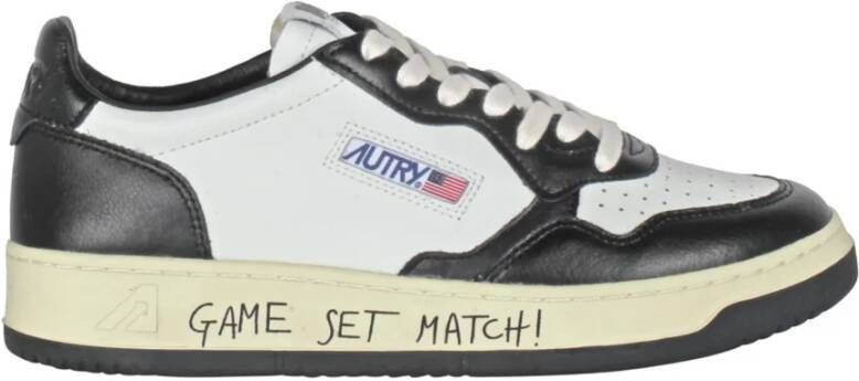 Autry Leren lage sneakers met kleuraccenten White Heren