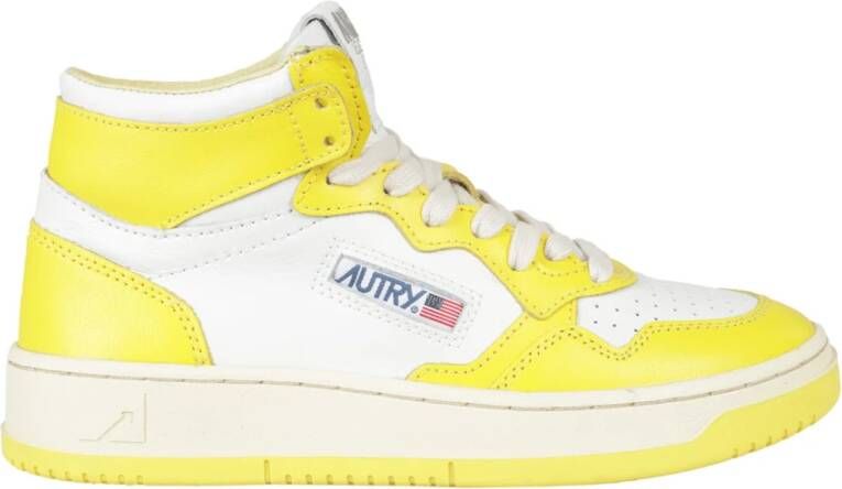 Autry Stijlvolle Sneakers voor Mannen en Vrouwen Yellow Dames