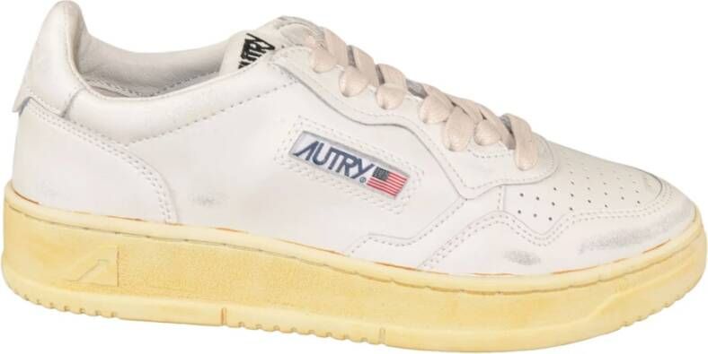 Autry Stijlvolle witte leren sneakers voor vrouwen White Dames