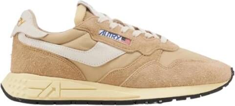 Autry Suede en Nylon Lage Sneakers Brown Heren