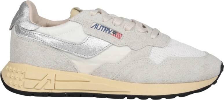 Autry Suède Lage Sneakers met Nylon Inzetstukken Gray Dames