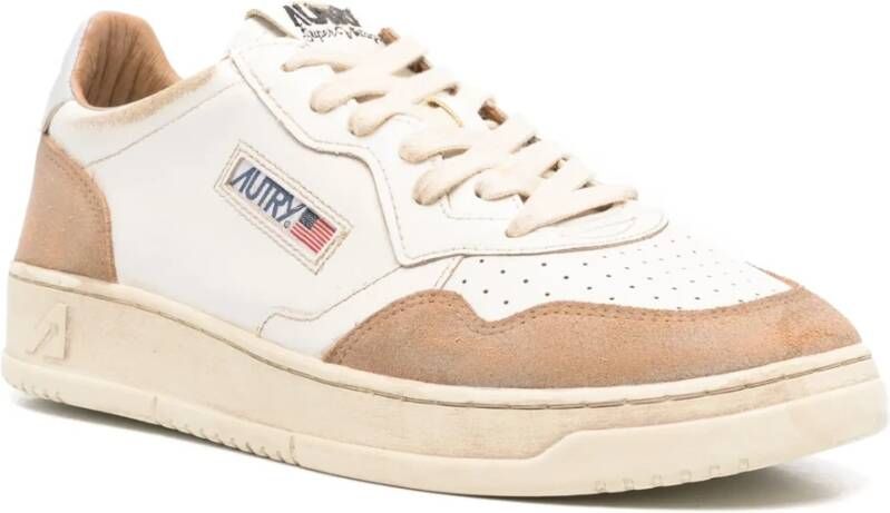 Autry Suède Leren Sneakers Beige Heren