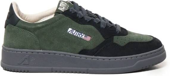 Autry Suède Leren Sneakers Groen Zwart Green Heren