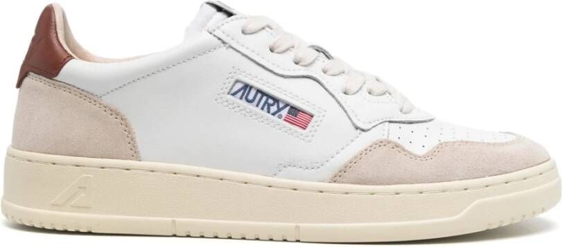 Autry Suede Medalist Platte Schoenen White Heren