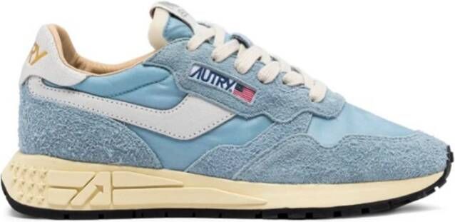 Autry Velours en Textiel Sneaker Blue Dames