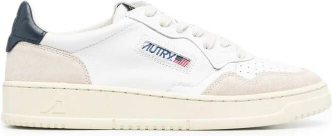 Autry Medalist sneakers met suède vlak heren rubber leerStof leer 39 Wit