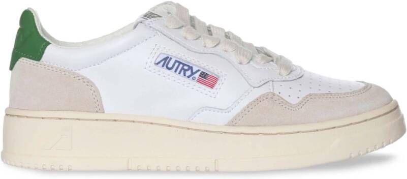 Autry Suede Tab Schoenen in Wit Groen White Heren