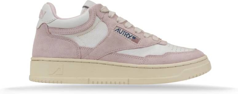 Autry Suède Veterschoenen voor Dames Pink Dames