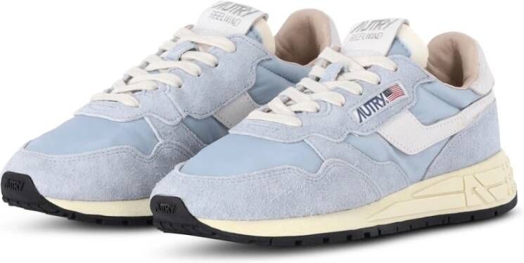 Autry Velours en Textiel Sneaker Blue Dames