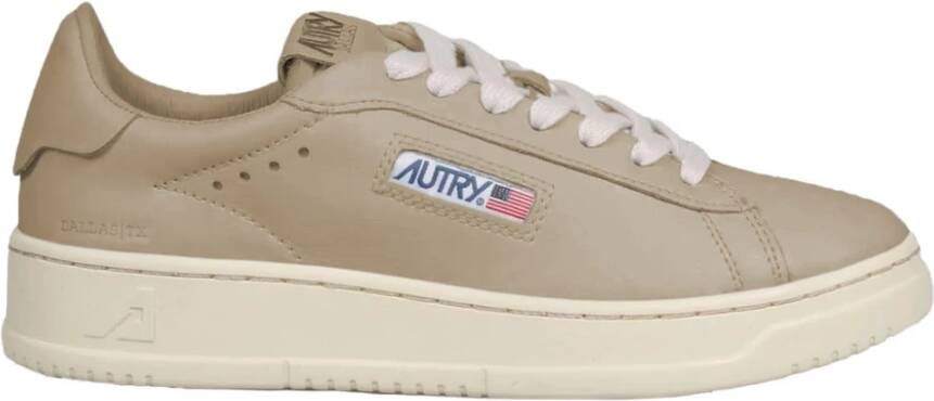 Autry Vintage Beige Leren Sneakers Beige Heren