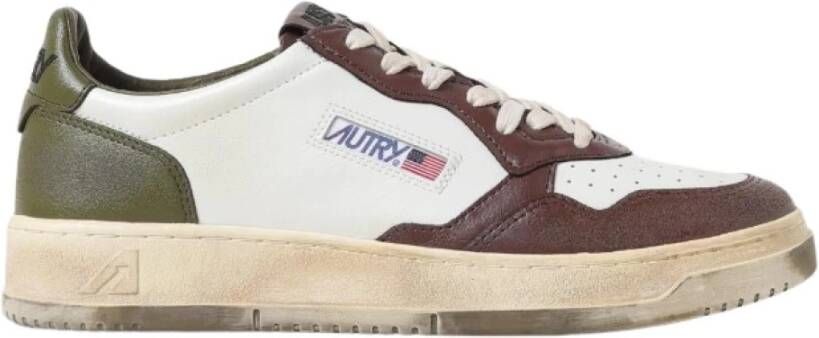 Autry Vintage Bicolor Leren Sneakers Multicolor Dames