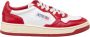 Autry Vintage-geïnspireerde Leren Bicolor Sneakers Rood - Thumbnail 1