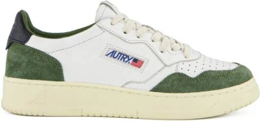 Autry Vintage-geïnspireerde witte leren sneakers Multicolor Heren