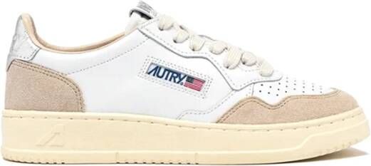 Autry Vintage-geïnspireerde witte leren sneakers White Dames