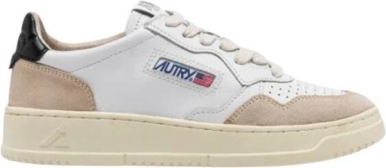 Autry Vintage-geïnspireerde wit zwart suède sneakers White Heren