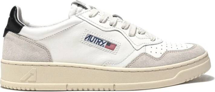 Autry Vintage-geïnspireerde zwarte sneakers met blauw logo White Heren