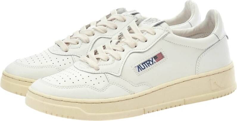 Autry Vintage Lage Leren Sneaker Wit-37 White Heren