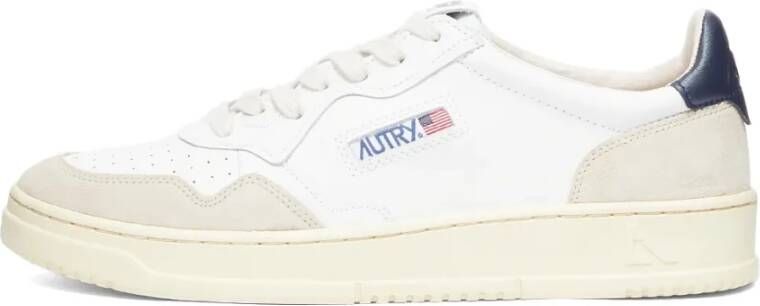 Autry Vintage Lage Leren Sneaker Wit & Navy White Heren