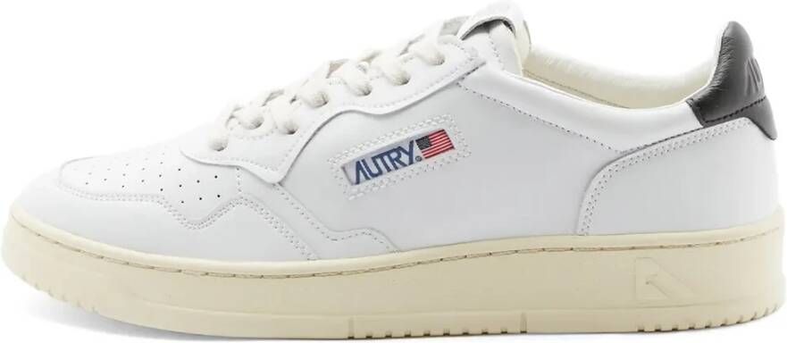 Autry Vintage Lage Leren Sneaker Wit & Zwart White Heren