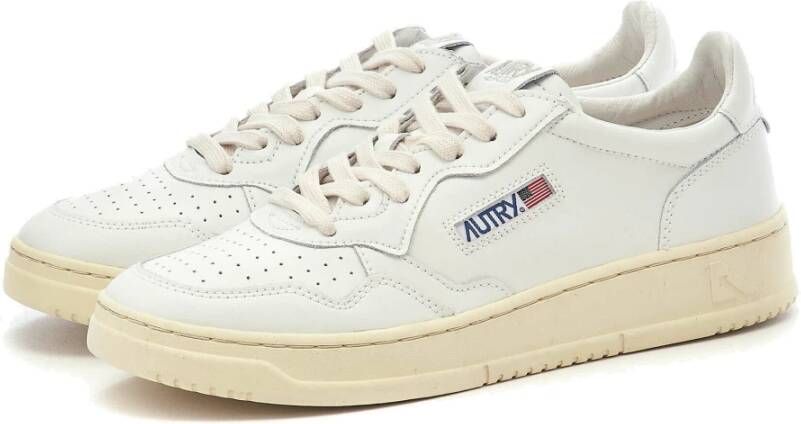 Autry Vintage Lage Leren Sneaker Wit White Dames