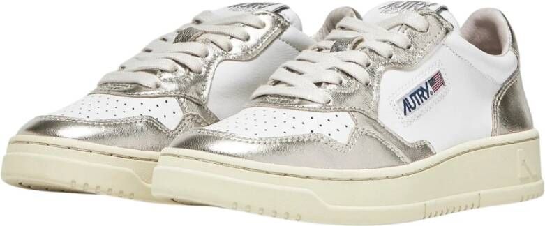 Autry Vintage Lage Leren Sneakers Platinum Meerkleurig Dames