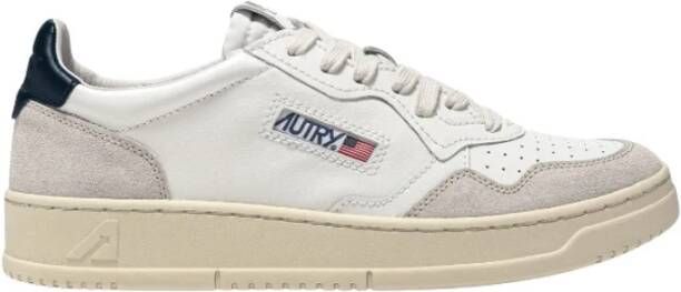 Autry Vintage lage sneakers in wit en zwart White Heren