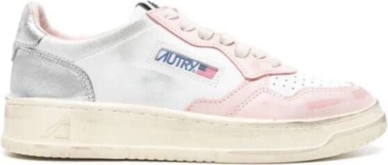 Autry Vintage Witte Sneakers Paneelontwerp Multicolor Dames