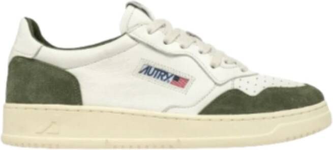 Autry Vintage Medalist Leren Sneakers Groen Wit White