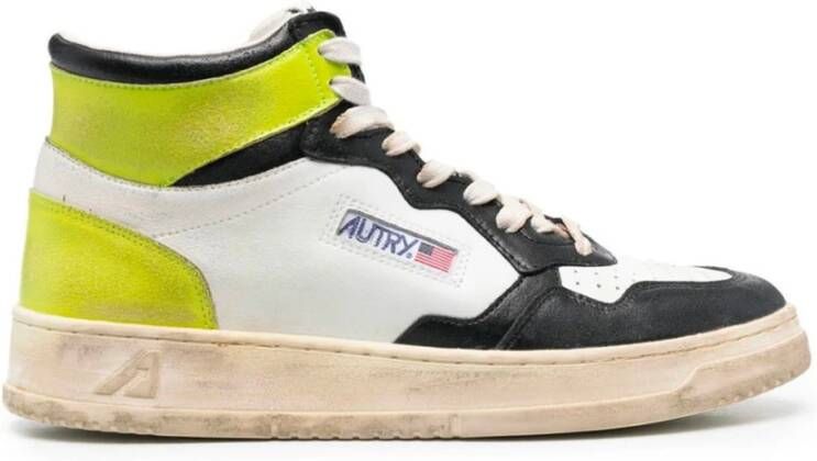 Autry Vintage Leren High Top Sneakers Multicolor Heren