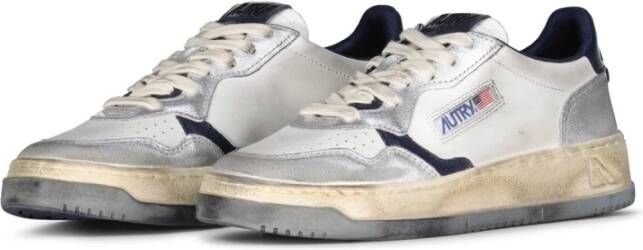 Autry Vintage Leren Sneakers Gray Dames