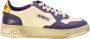 Autry Vintage Witte Sneakers Geel Paarse Rand Purple Heren - Thumbnail 5