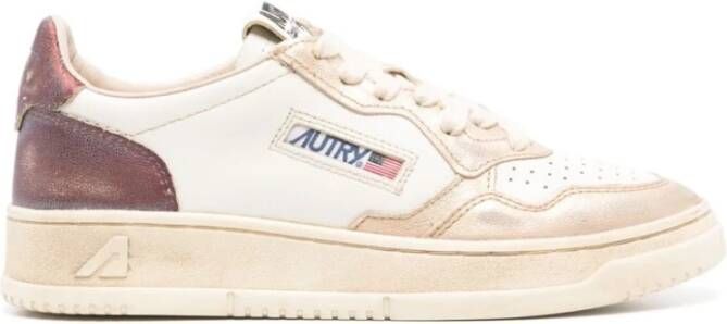 Autry Vintage Leren Sneakers White Dames