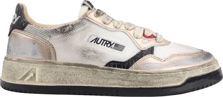Autry Vintage Low-Top Sneakers met Logo White Dames