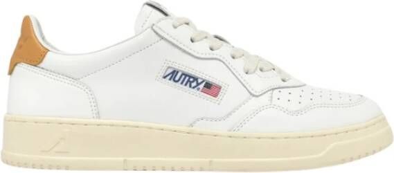 Autry Vintage Low-Top Wit Bruin Sneakers White Heren
