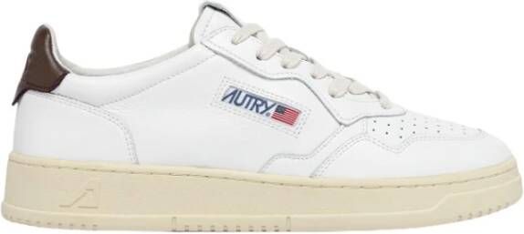 Autry Vintage Low-Top Wit Bruin Sneakers White Heren