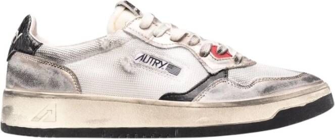 Autry Vintage Low Top Wit Goud Sneakers Multicolor Heren