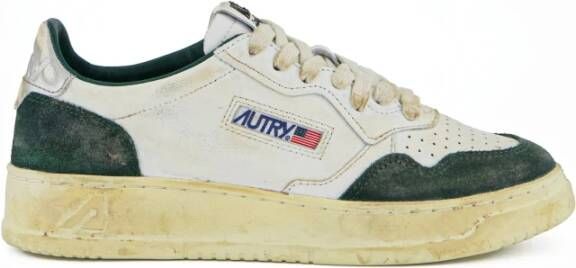 Autry Vintage Medalist Leren Sneakers Groen Wit White Dames