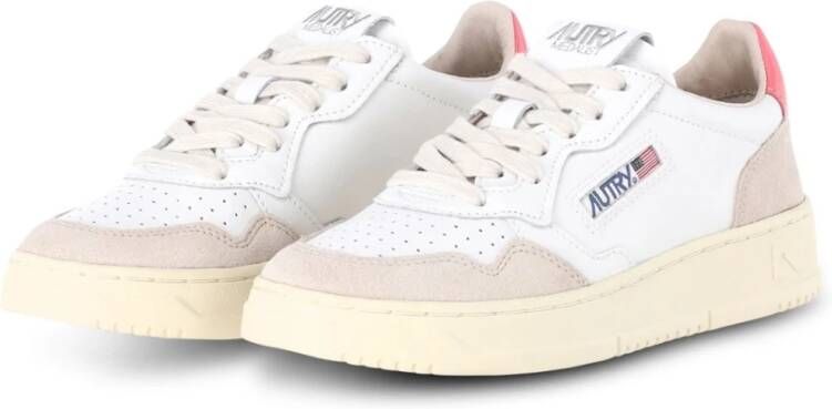 Autry Vintage Sneaker met Suède Detail White Dames