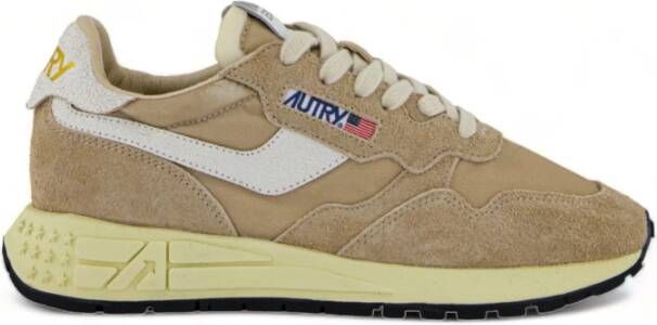 Autry Vintage Stijl Dames Sneakers Beige Dames