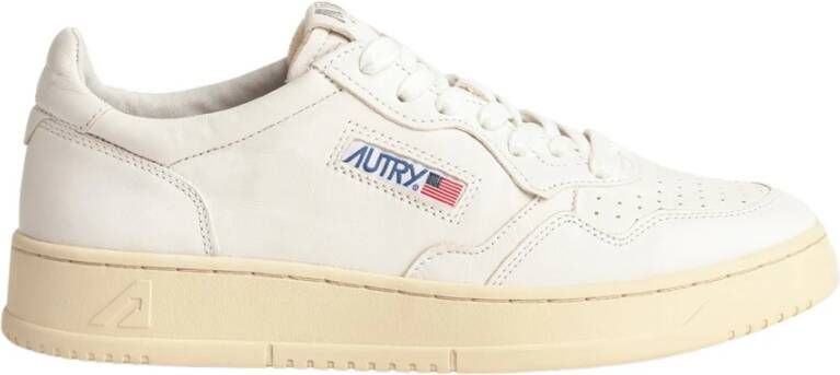 Autry Vintage Stijl Lage Sneaker Wit Leer White Heren