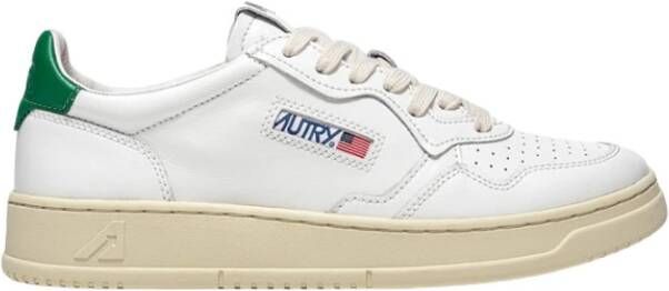 Autry Vintage Stijl Lage Top Leren Sneakers White Dames