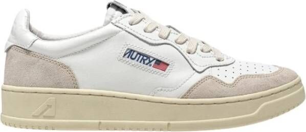 Autry Vintage Stijl Lage Top Leren Sneakers White Dames