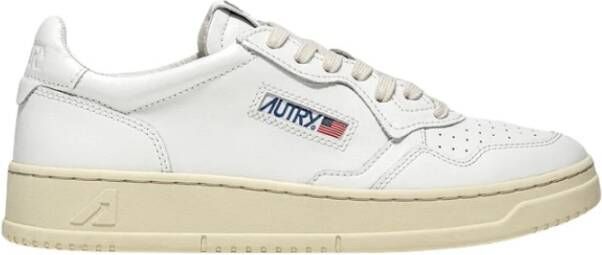 Autry Vintage Stijl Lage Top Leren Sneakers White Heren