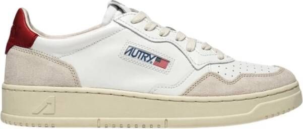 Autry Vintage Stijl Lage Top Leren Sneakers White Heren