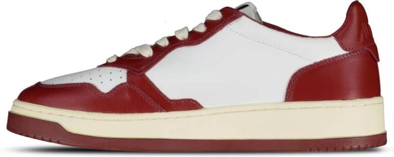 Autry Medalist Basket Bordeaux Leren Sneakers White Heren