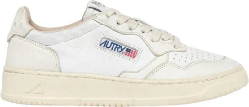 Autry Vintage Stijl Witte Leren Sneakers White Heren