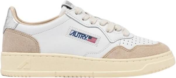 Autry Vintage Style Low Top Leather Sneakers White Dames