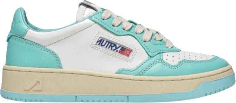 Autry Vintage lage profiel leren sneakers met Amerikaanse vlag detail White