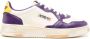 Autry Vintage Witte Sneakers Geel Paarse Rand Purple Heren - Thumbnail 1