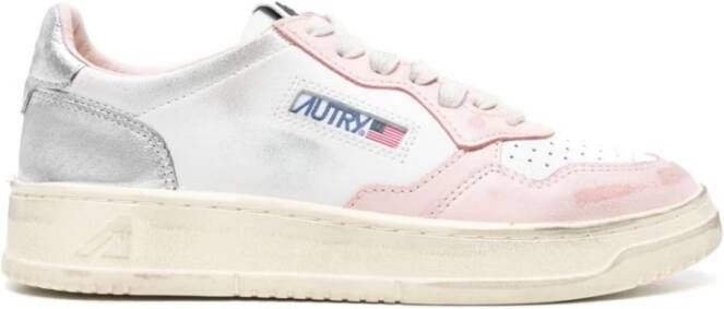 Autry Vintage Witte Sneakers Paneelontwerp Multicolor Dames